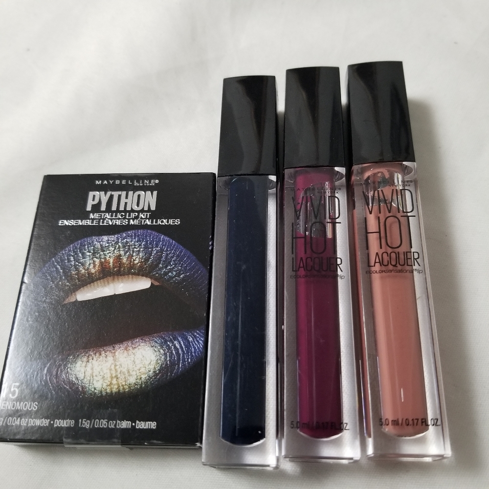 Maybelline Lip color 4 pc Bundle